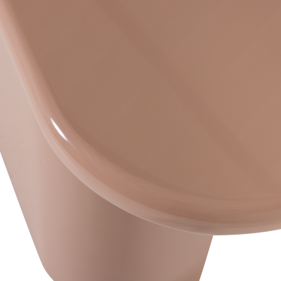 WOOOD NOCTA Sidobord Trä Högblank Ljusrosa