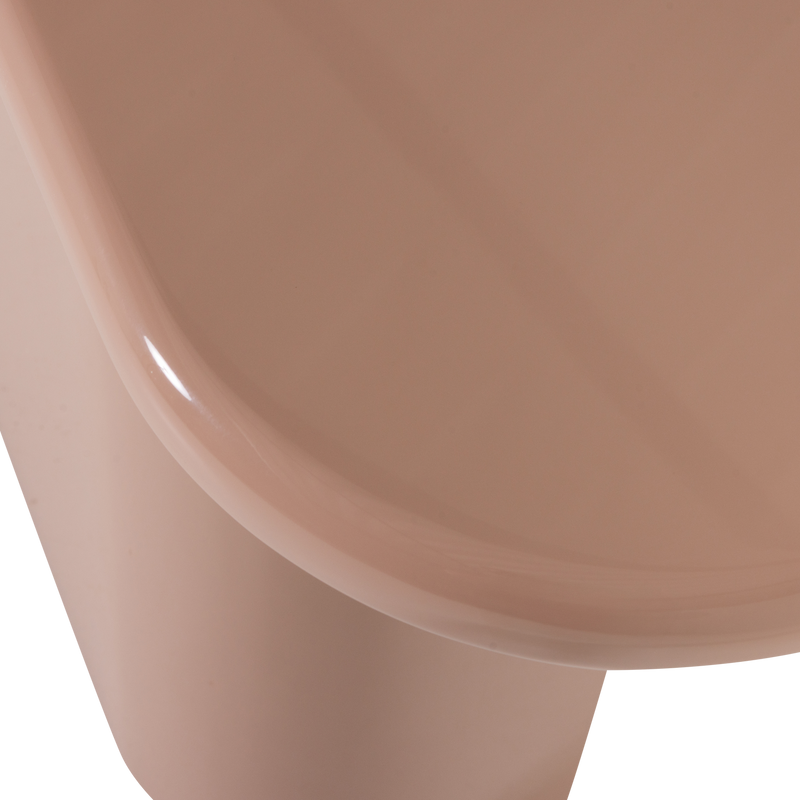 WOOOD NOCTA Sidobord Trä Högblank Ljusrosa