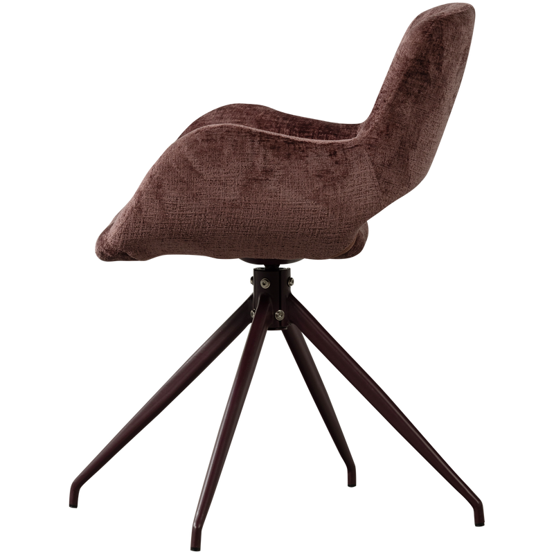 WOOOD Eliva Matstol i Lila Strukturvelvet - Set om 2