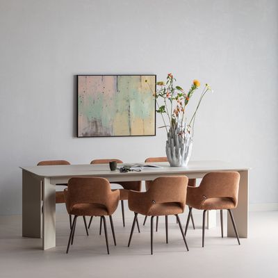 WOOOD Jenny Matstol i Vävd Brun Tyg 2 st