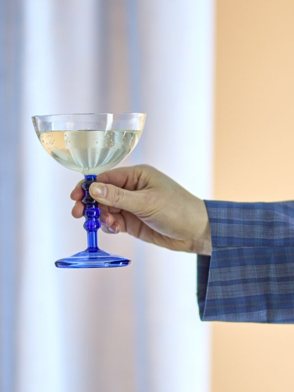 Bloomingville Noemi Cocktail Glas, Blå, Glas - 6-pack