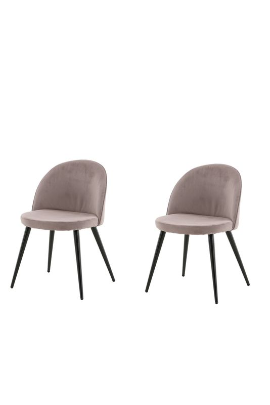 Venture Home Velvet Matstol 2-pack - Gammelrosa