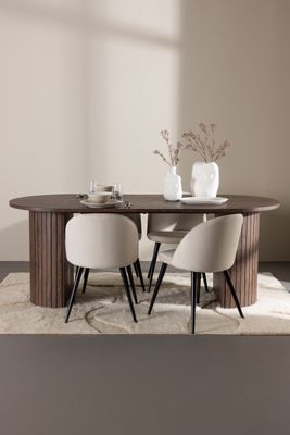 Venture Home Härön Matbord med Velvet Matstol