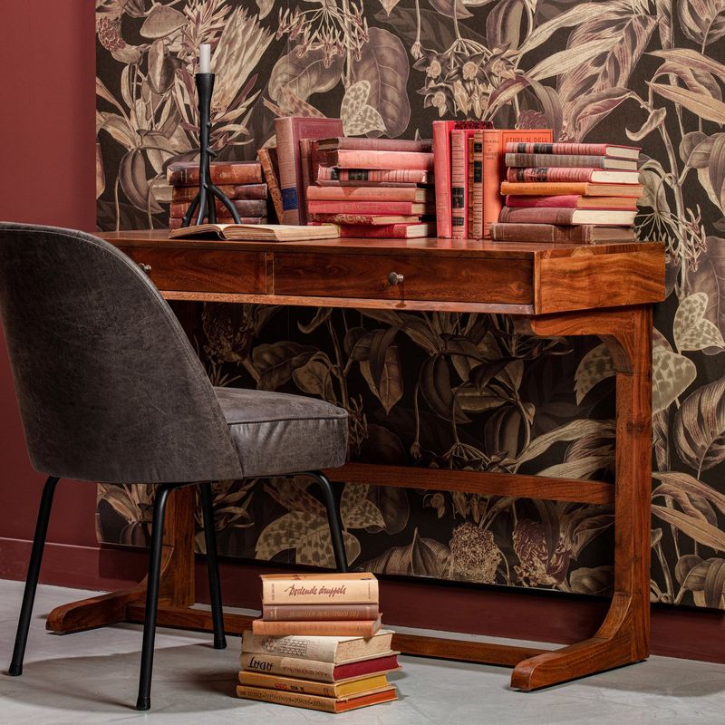 WOOOD VOGUE Matstol i Eco-läder - Svart 2 st