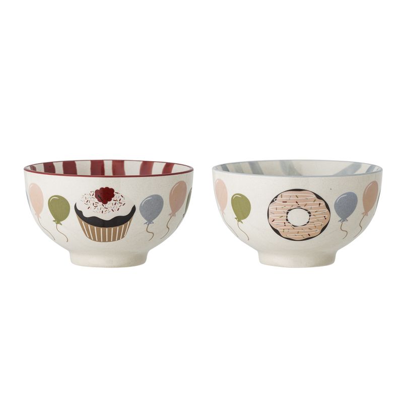 Bloomingville Mini Darby Skål, Röd, Stengods - 6-pack