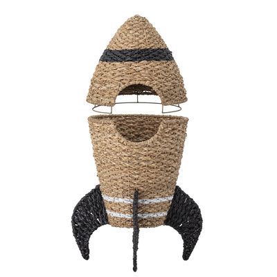 Bloomingville Cosmina Korg med Lock, Natur, Sjögräs