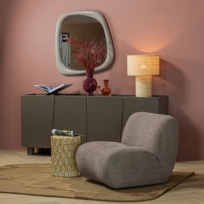 WOOOD AXU Dekorativt Sidobord i Keramik Sand