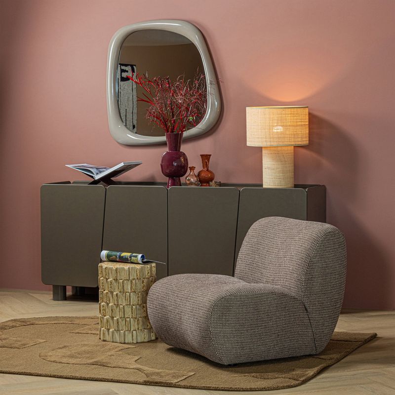 WOOOD AXU Dekorativt Sidobord i Keramik Sand