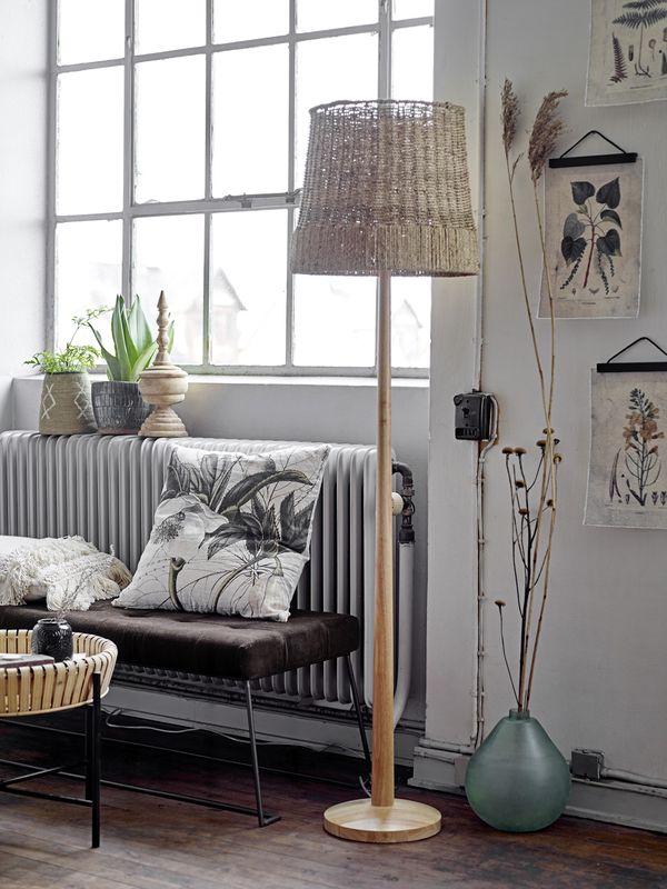 Bloomingville Kakasi Golvlampa, Natur, Rottning, Ø40xH160 cm