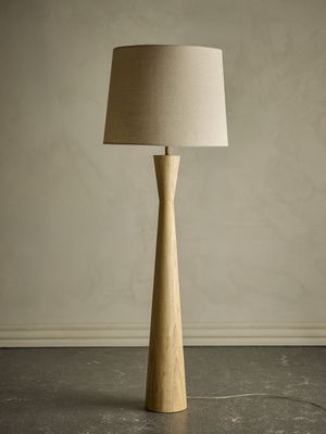 Bloomingville Leonor Golvlampa, Natur, Gummiträ, Ø45xH130 cm