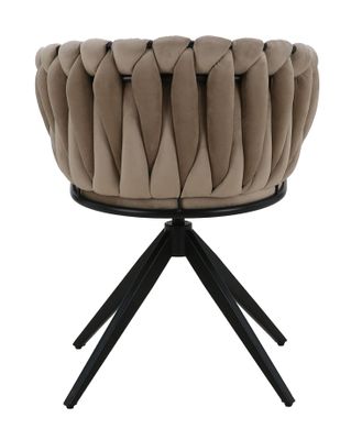 Homerebels Matstol Sand – Sammet & roterande ram