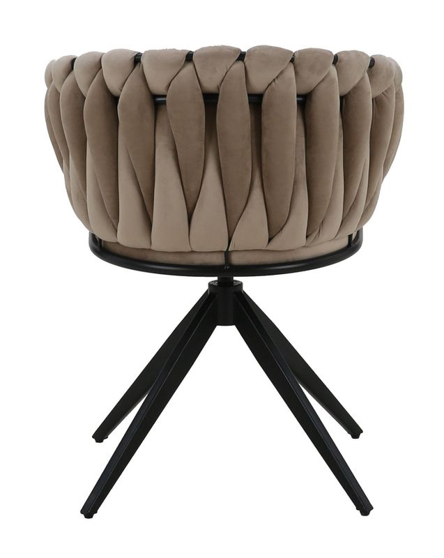 Homerebels Matstol Sand – Sammet & roterande ram