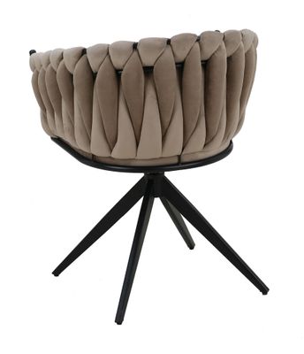 Homerebels Matstol Sand – Sammet & roterande ram