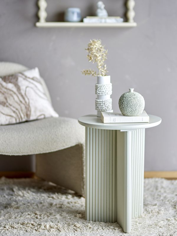 Bloomingville Edith Sidobord, Vit, Granträ