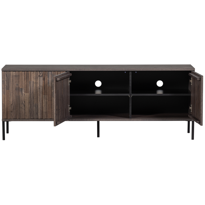 WOOOD New Gravure TV-bänk 150 cm i askfanér, espresso