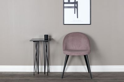 Venture Home Velvet Matstol 2-pack - Gammelrosa