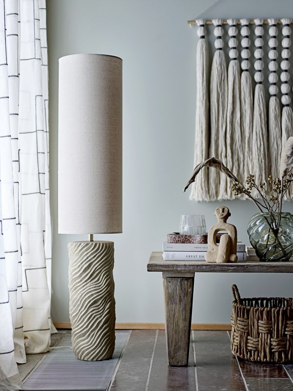 Bloomingville Payah Golvlampa, Natur, Stengods, Ø24xH110 cm