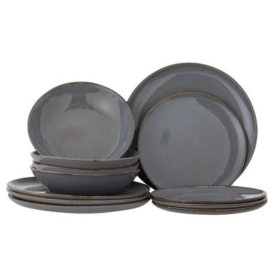 Bloomingville Sandrine Dinnerware Set, Grå, Stengods