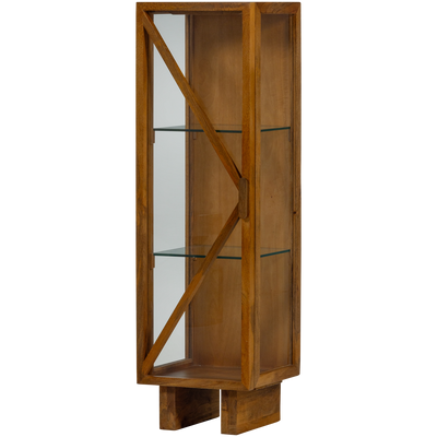 WOOOD Kella Vitrinskåp En Dörr Mango Natur