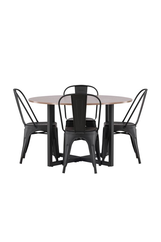 Venture Home Matgrupp Durango med 4st Tempe matstolar