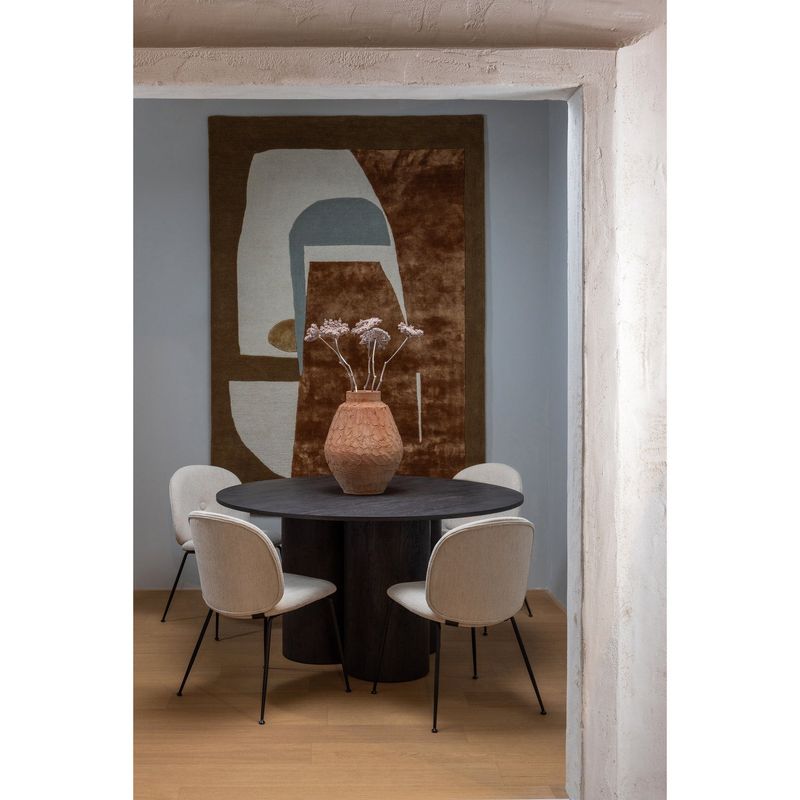 WOOOD Oona runt matbord med 3-bensdesign i MDF, mörkbrun Ø140 cm