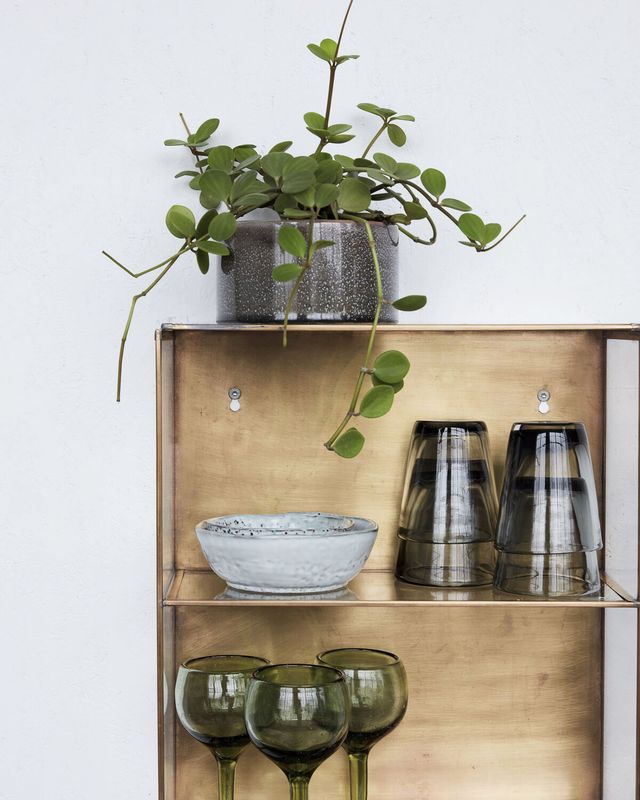 House Doctor Glass Skåp Mässing