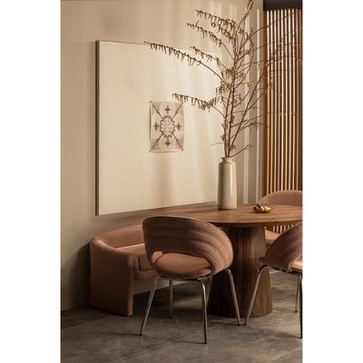 WOOOD Limit Rund Matbord i Mangoträ med Valnötsfinish Ø130 cm