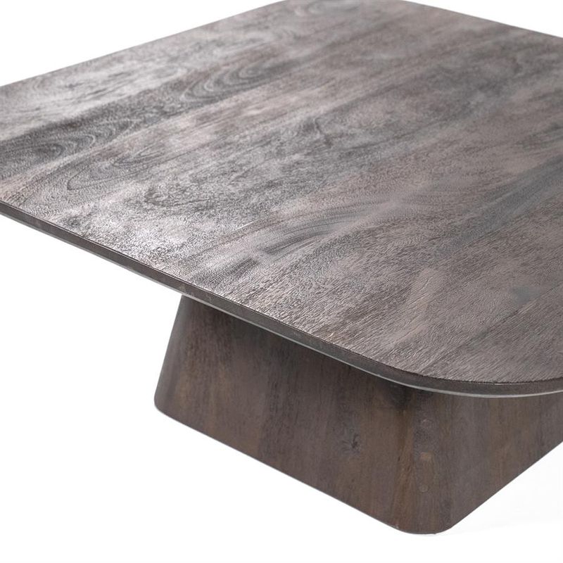 Elegant Soffbord Aron 80x80 cm - Mörkbrun