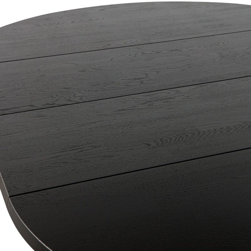 WOOOD Lange Jan Utdragbart Runt Matbord i Ek Blacknight