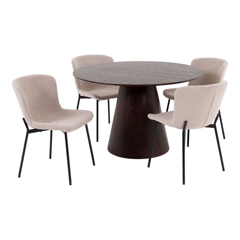 House Nordic Bolton och Maceda Matgrupp Mörkbrun, Beige