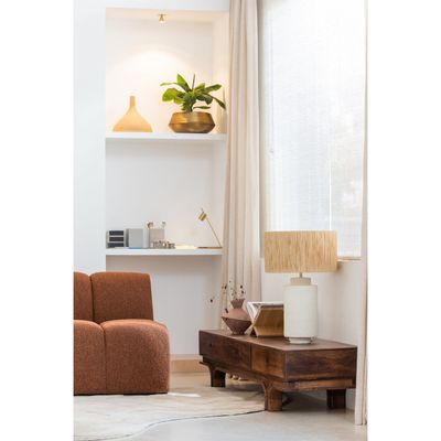 WOOOD Staes TV-bänk med 3 lådor i Mangoträ och Valnöt