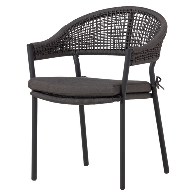 WOOOD Rilo Trädgårdsstol i Aluminium, Brun, 6 st