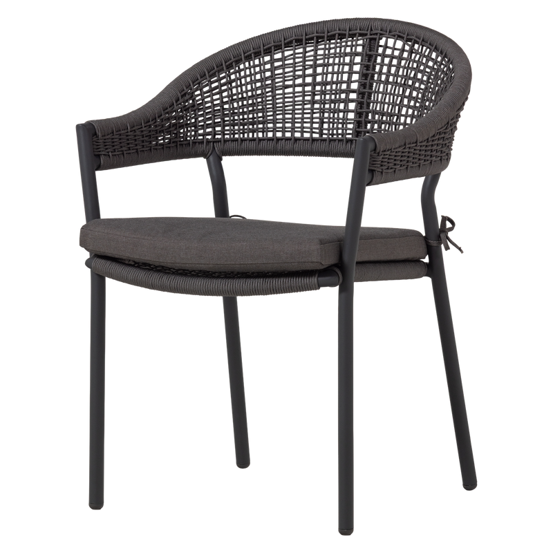 WOOOD Rilo Trädgårdsstol i Aluminium, Brun, 6 st