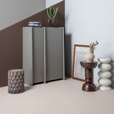 WOOOD Brilo Sidobord Metall Creme