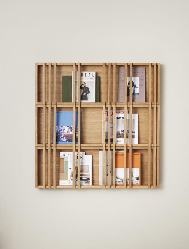 Hübsch Column Tidningshållare Natur 110x11xh37cm