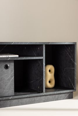 Venture Home Girona TV-bänk i svart melamin