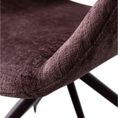 WOOOD Eliva Matstol i Lila Strukturvelvet - Set om 2