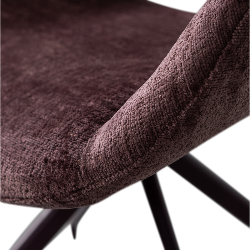 WOOOD Eliva Matstol i Lila Strukturvelvet - Set om 2