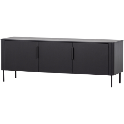 WOOOD Gunnar TV-bänk 154 cm i mattsvart furu