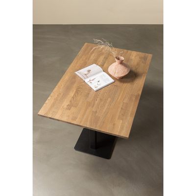 WOOOD Bistro Dubbel Fyrkantig Rörben Metall Mattsvart 72x80x40cm