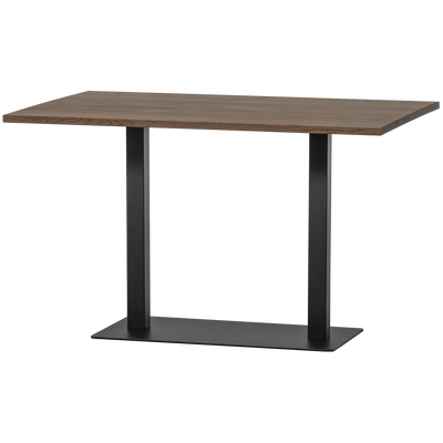 WOOOD Bistro Dubbel Fyrkantig Rörben Metall Mattsvart 72x80x40cm
