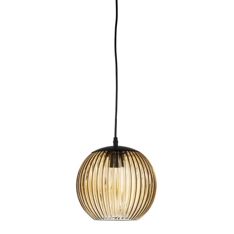 Bloomingville Sybia Taklampa, Brun, Glas, Ø23xH29 cm
