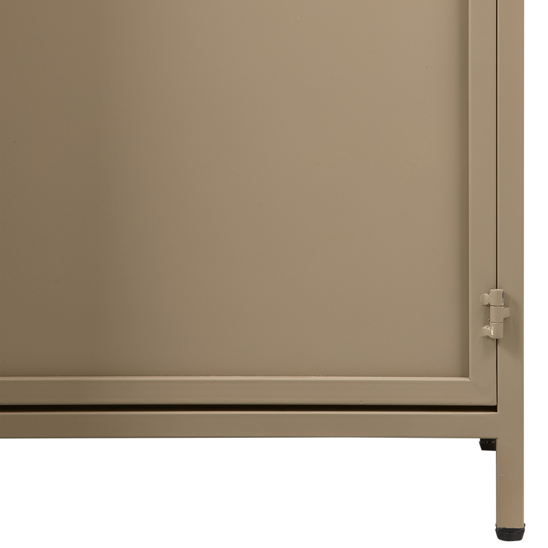 WOOOD Exhibit vitrinskåp i metall khaki