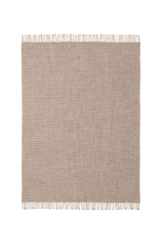 Høie Teide ullpläd ljus karamell 120x180 cm