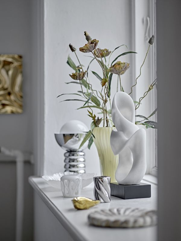 Bloomingville Spike Bordslampa, Silver, Metall, Ø20xH32 cm