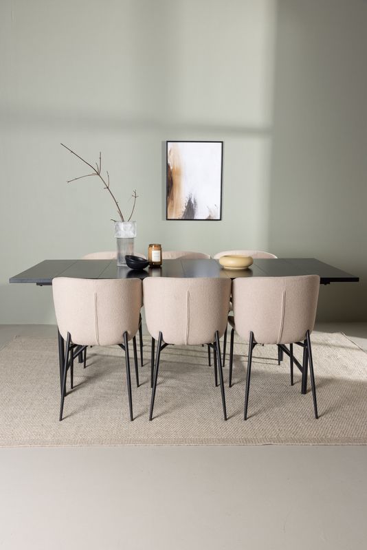 Venture Home Matgrupp Astrid med stolarna Modesto