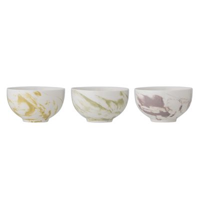 Bloomingville Palma Skål, Grön, Stengods - 4-pack