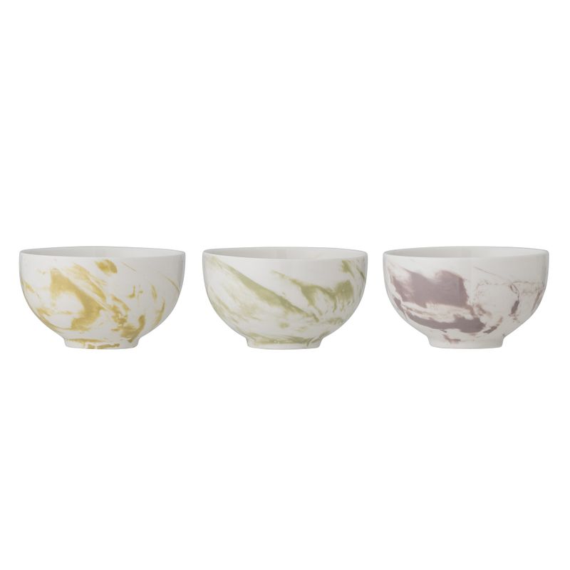 Bloomingville Palma Skål, Grön, Stengods - 4-pack