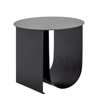 Bloomingville Cher Sidobord, Svart, Metall, Ø43xH38 cm