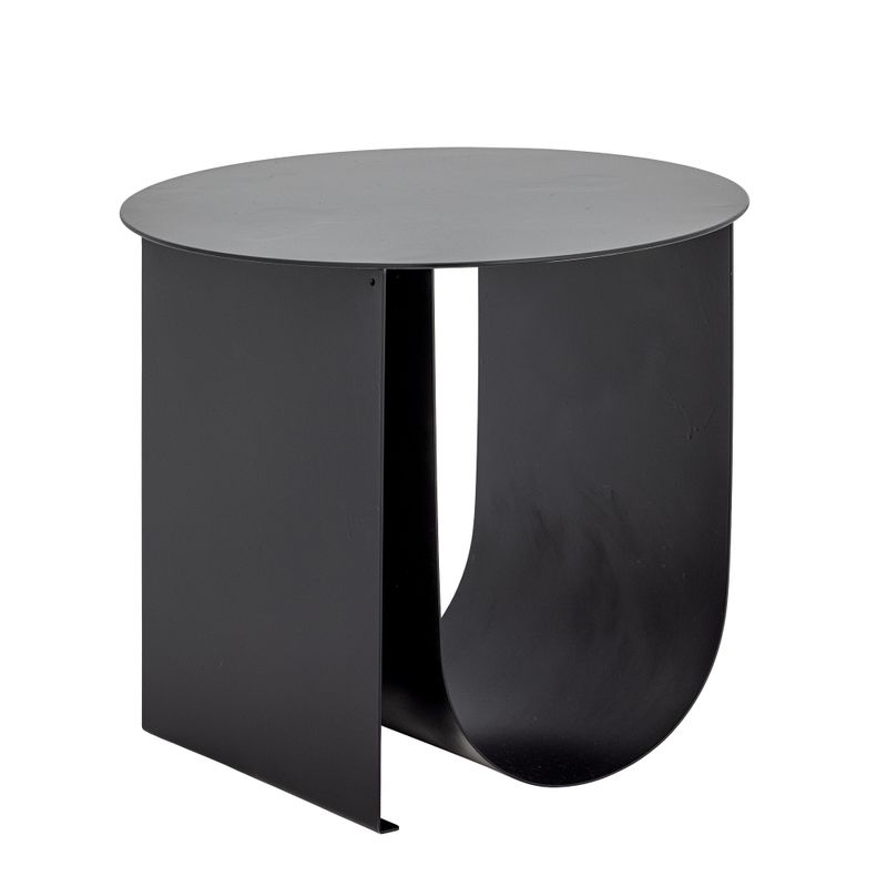 Bloomingville Cher Sidobord, Svart, Metall, Ø43xH38 cm